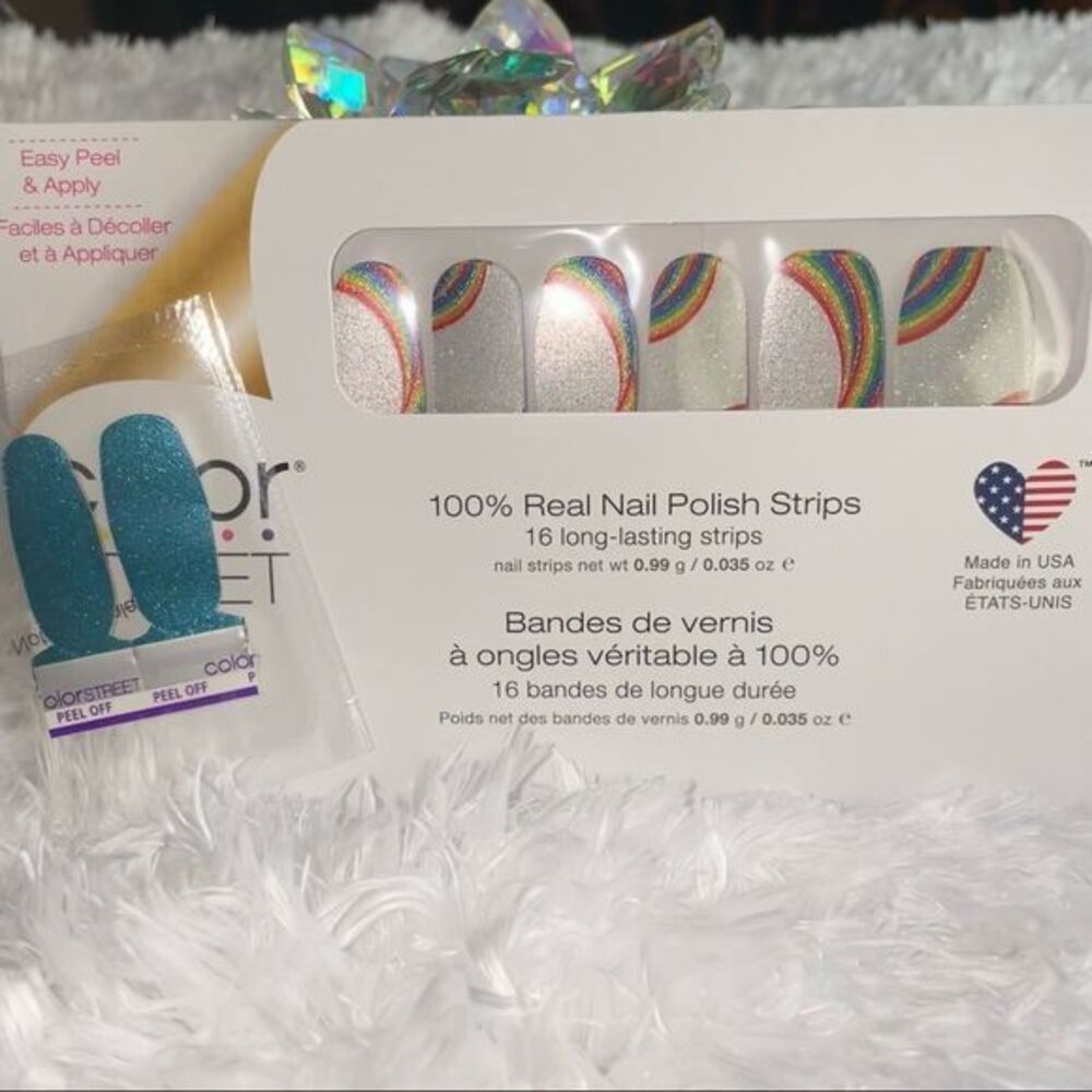 Color Street | Take Pride shimmering holographic shade with rainbows.